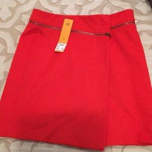 Tory Burch Orange Wool wrap skirt